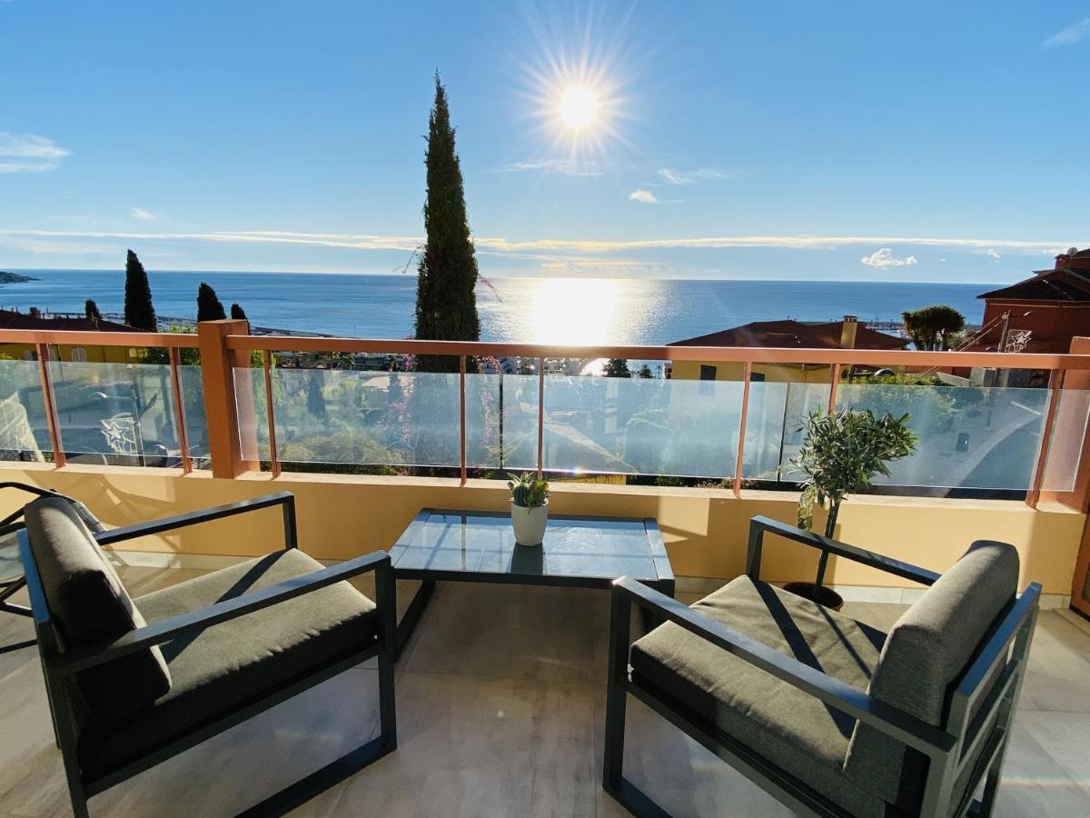 Le Vigia-Vue Mer-Terrasse-Climatisation-Parking Menton Luaran gambar