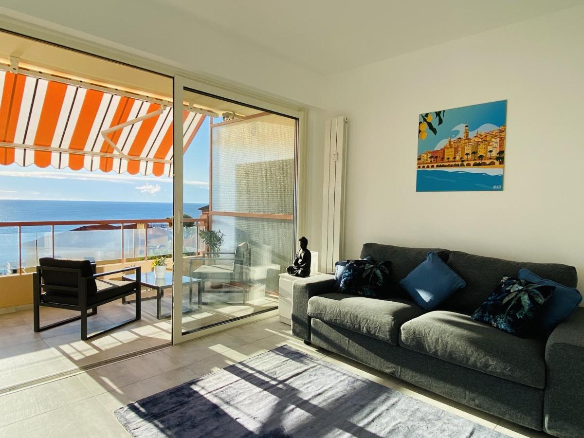 Le Vigia-Vue Mer-Terrasse-Climatisation-Parking Menton Luaran gambar