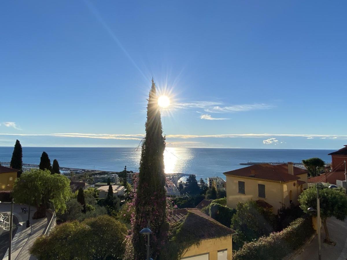 Le Vigia-Vue Mer-Terrasse-Climatisation-Parking Menton Luaran gambar