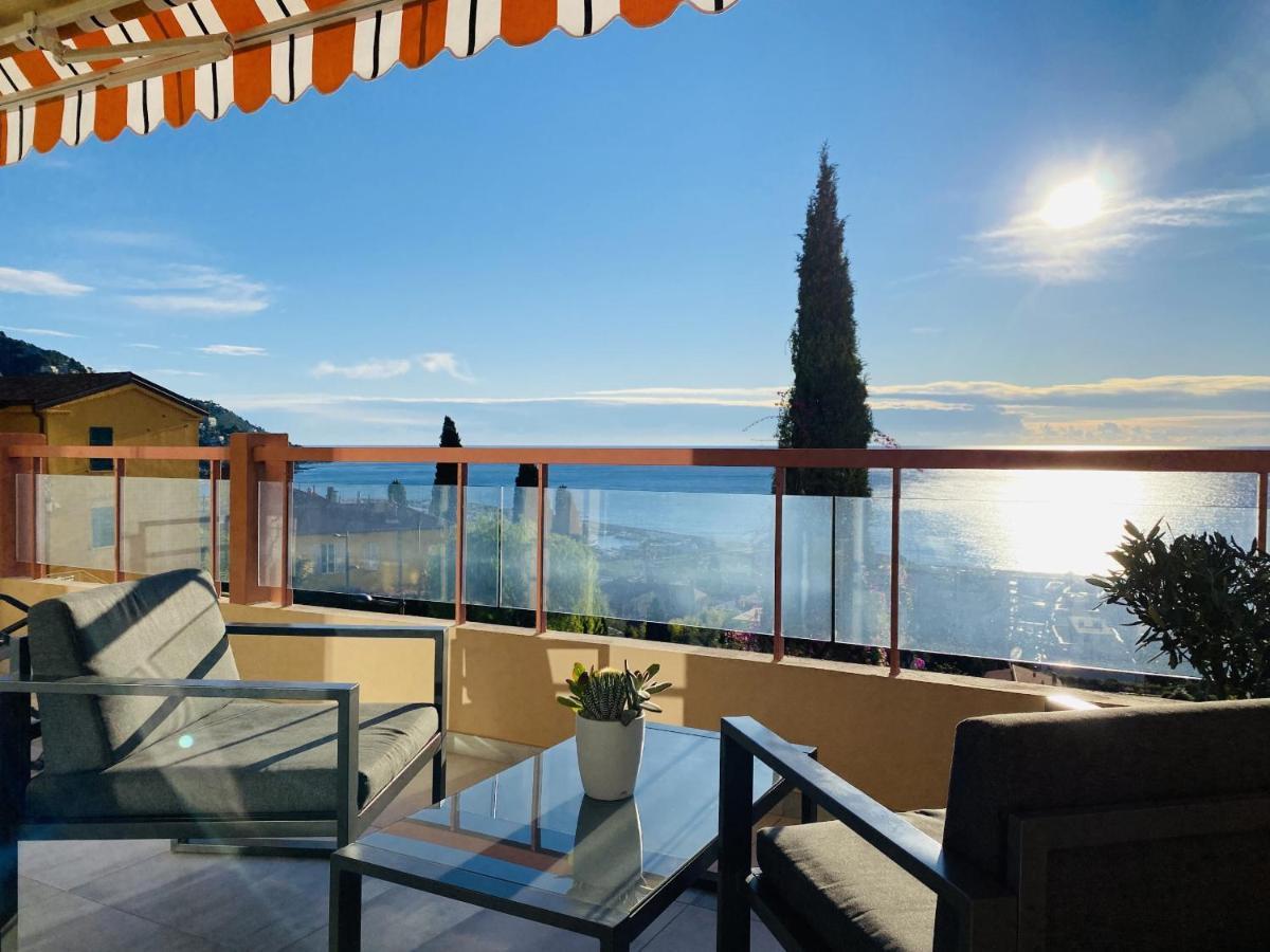 Le Vigia-Vue Mer-Terrasse-Climatisation-Parking Menton Luaran gambar