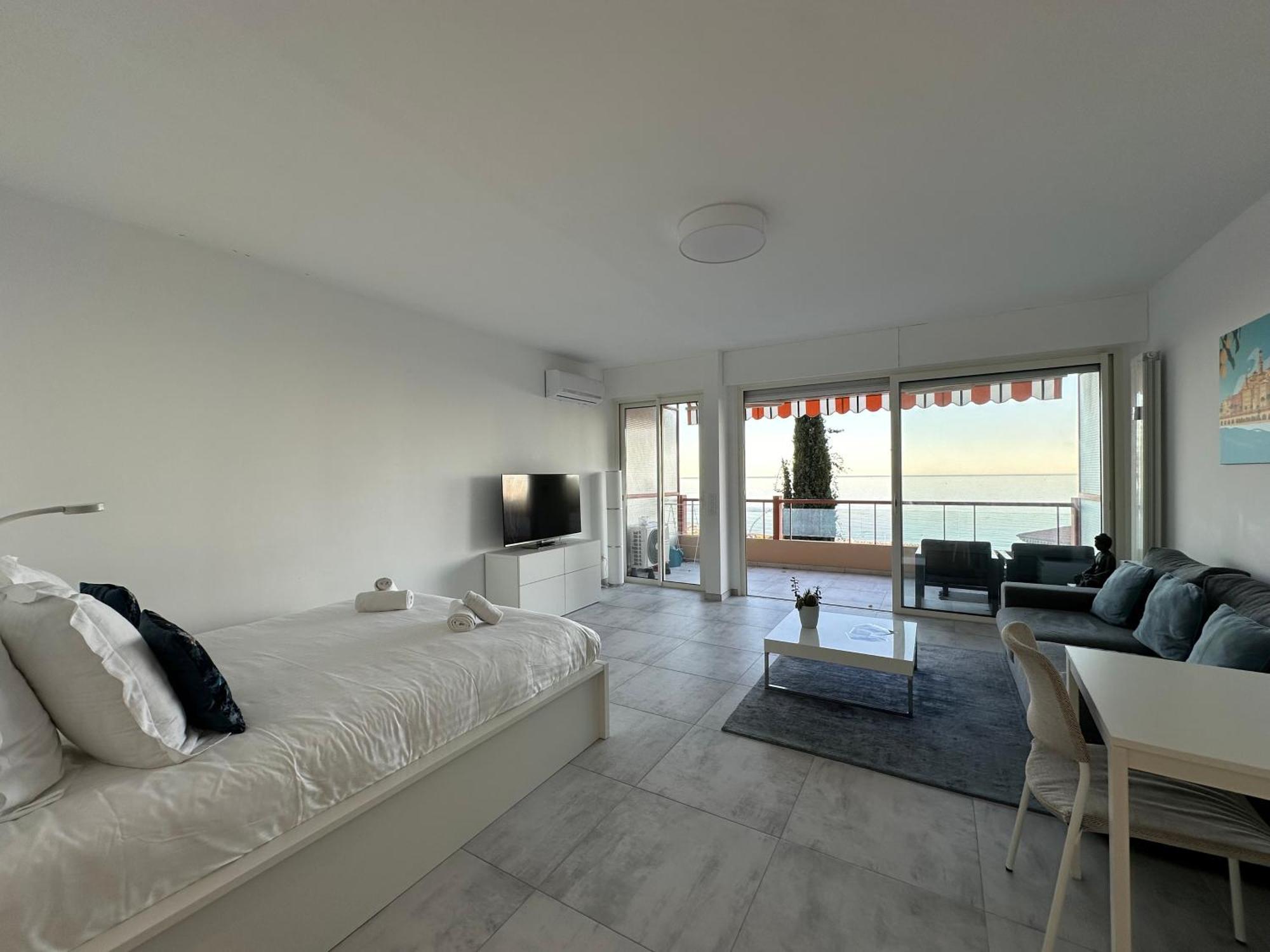 Le Vigia-Vue Mer-Terrasse-Climatisation-Parking Menton Luaran gambar